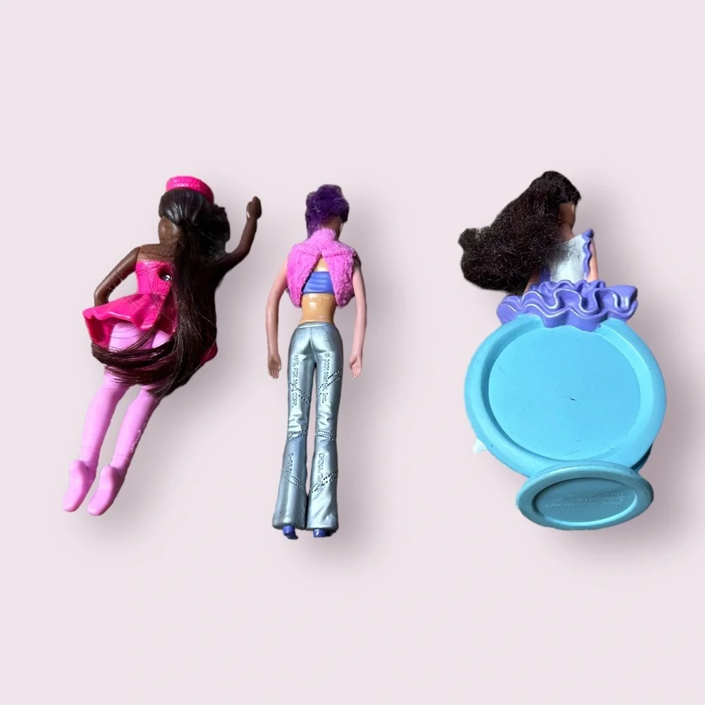 Set Of Three Miscellaneous Mattel Barbie McDonald’s Small Toys Dolls Ballerina